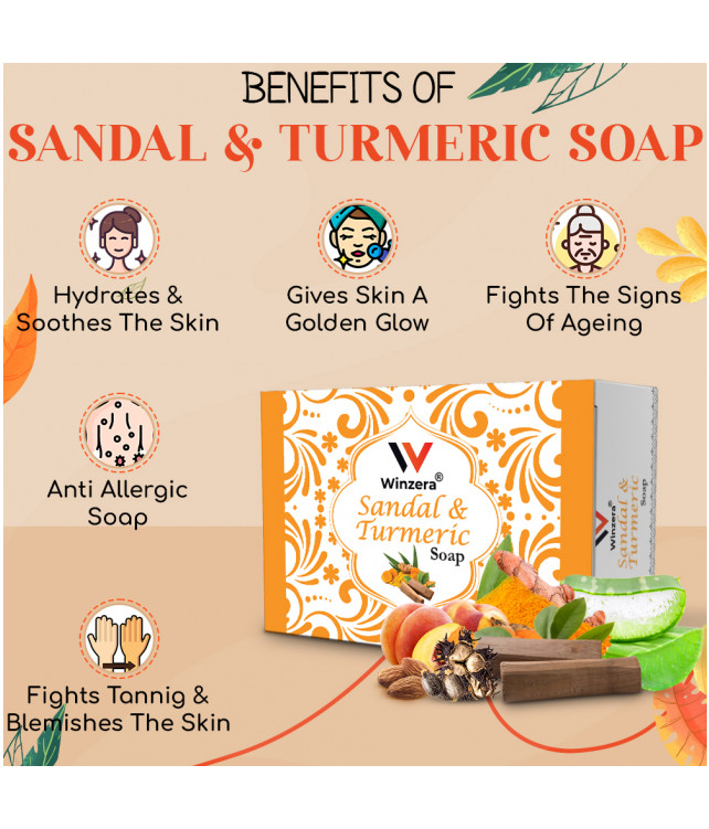 Santoor Sandal & Turmeric Soap 100g 4/Pk - UrbanGroc